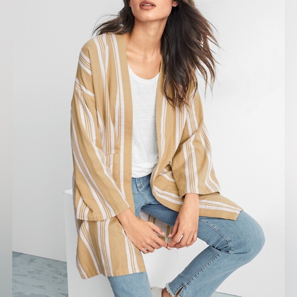 244. Eileen Fisher Organic Cotton Open Cardigan